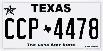 TX license plate CCP4478