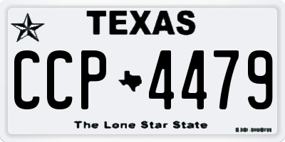 TX license plate CCP4479