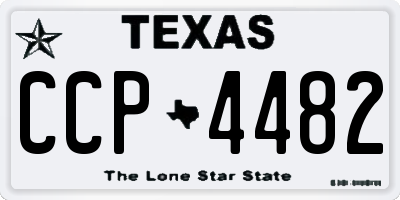 TX license plate CCP4482