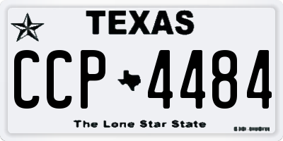 TX license plate CCP4484