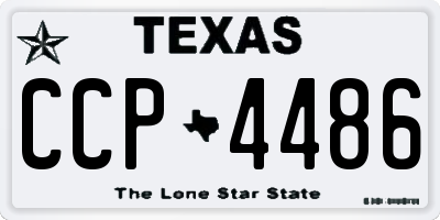 TX license plate CCP4486