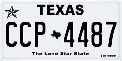 TX license plate CCP4487