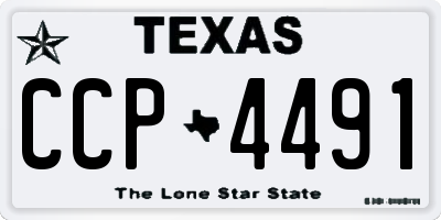 TX license plate CCP4491