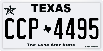 TX license plate CCP4495