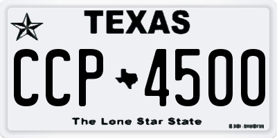 TX license plate CCP4500