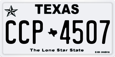 TX license plate CCP4507