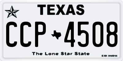 TX license plate CCP4508