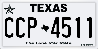 TX license plate CCP4511