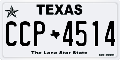 TX license plate CCP4514