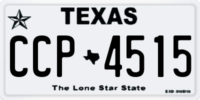 TX license plate CCP4515