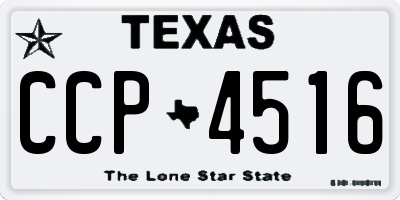 TX license plate CCP4516