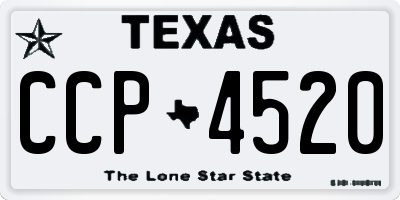 TX license plate CCP4520