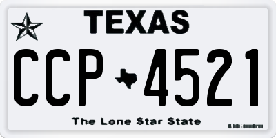 TX license plate CCP4521