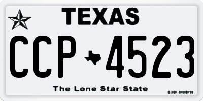 TX license plate CCP4523