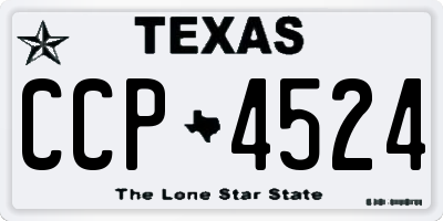 TX license plate CCP4524