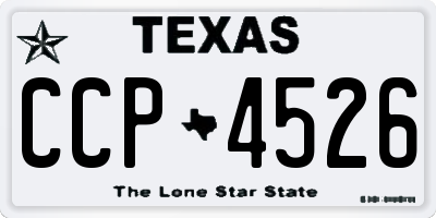 TX license plate CCP4526