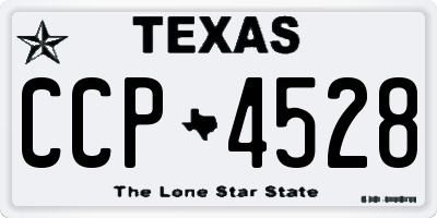 TX license plate CCP4528