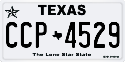 TX license plate CCP4529