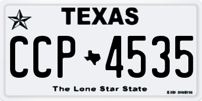 TX license plate CCP4535