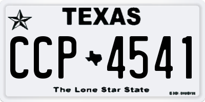 TX license plate CCP4541