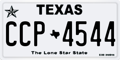 TX license plate CCP4544