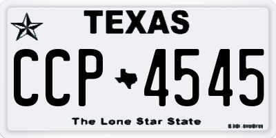 TX license plate CCP4545