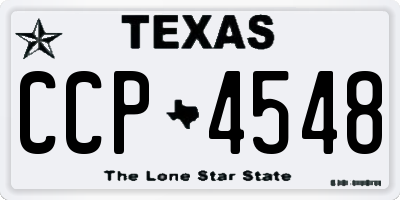 TX license plate CCP4548