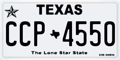 TX license plate CCP4550