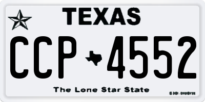 TX license plate CCP4552