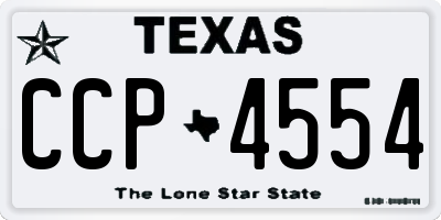 TX license plate CCP4554