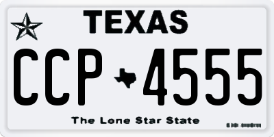 TX license plate CCP4555