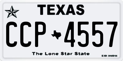 TX license plate CCP4557