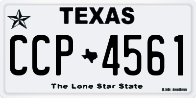 TX license plate CCP4561