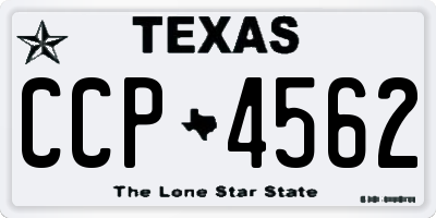 TX license plate CCP4562