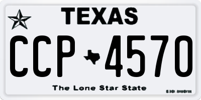 TX license plate CCP4570