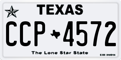 TX license plate CCP4572