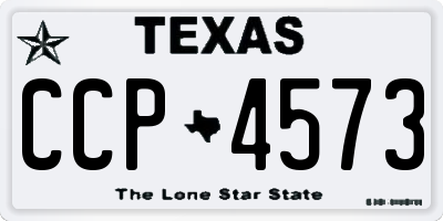TX license plate CCP4573
