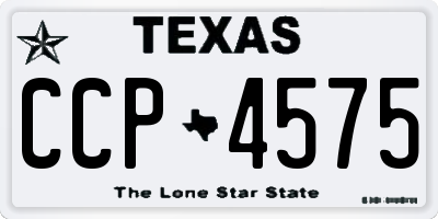 TX license plate CCP4575