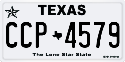 TX license plate CCP4579