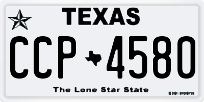 TX license plate CCP4580