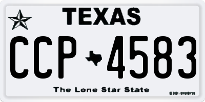TX license plate CCP4583