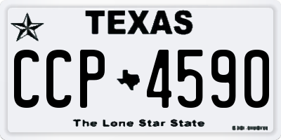 TX license plate CCP4590