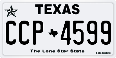 TX license plate CCP4599