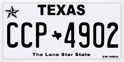 TX license plate CCP4902