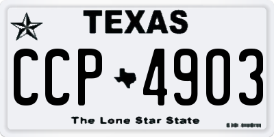 TX license plate CCP4903
