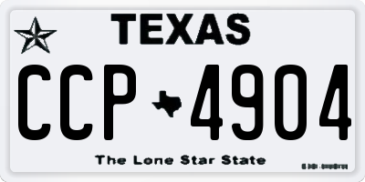 TX license plate CCP4904