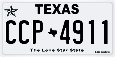 TX license plate CCP4911