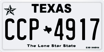 TX license plate CCP4917