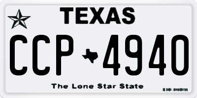 TX license plate CCP4940