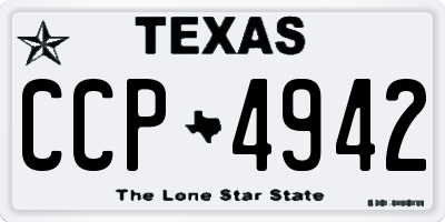 TX license plate CCP4942